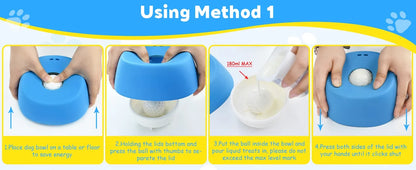 Liquid Slow Dog Bowls  Anti-slip Ball-shaped Bone Soup Dog Licking Bowl Licking Bowl for Healthy Eating Non-Slip and Anti-Chokin